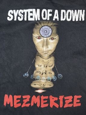 System Of A Down "Mezmerize" Y2K Graphic Band Tee Shirt Sz XS *READ (Hottopic)